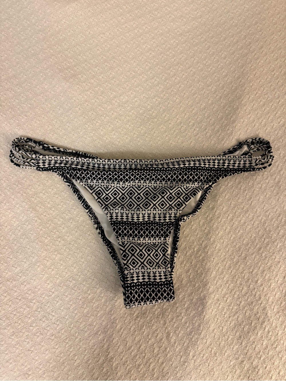 Victoria's Secret White and black Bikini Bottom